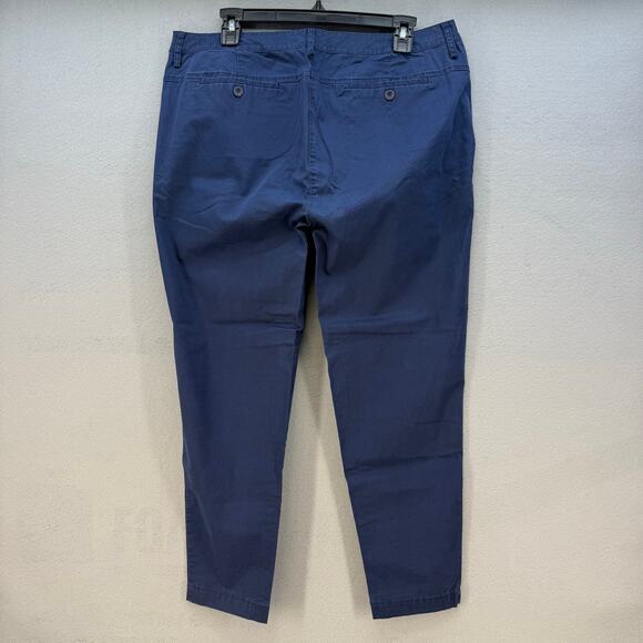 Eileen Fisher Pants Women's PL Blue Khakis Tapered Leg Business Casual Normcore - Picture 2 of 12